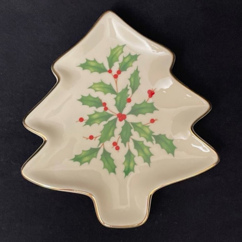 Lenox American by Design Hosting The Holidays Tree Party Plate in Box - Picture 3 of 5